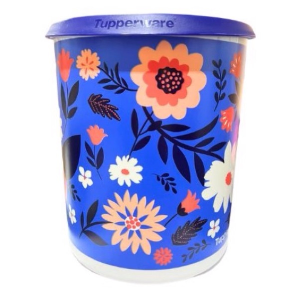 Tupperware Vintage One Touch (D)  Canister Flower - Picture 4 of 4